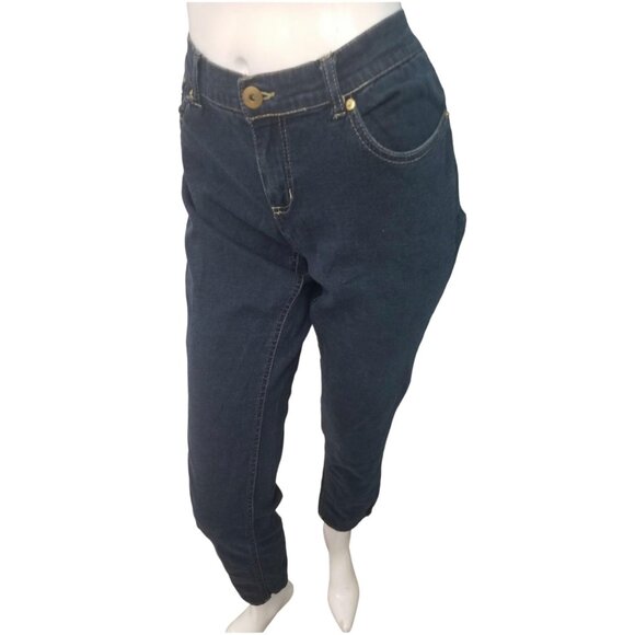 Decoded y2k Denim Low Rise Jeans Juniors Sz 13 Metallic Thread - Picture 6 of 7